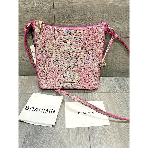 Brahmin Handbag Katie Pink Cobra medium Crossbody Bag